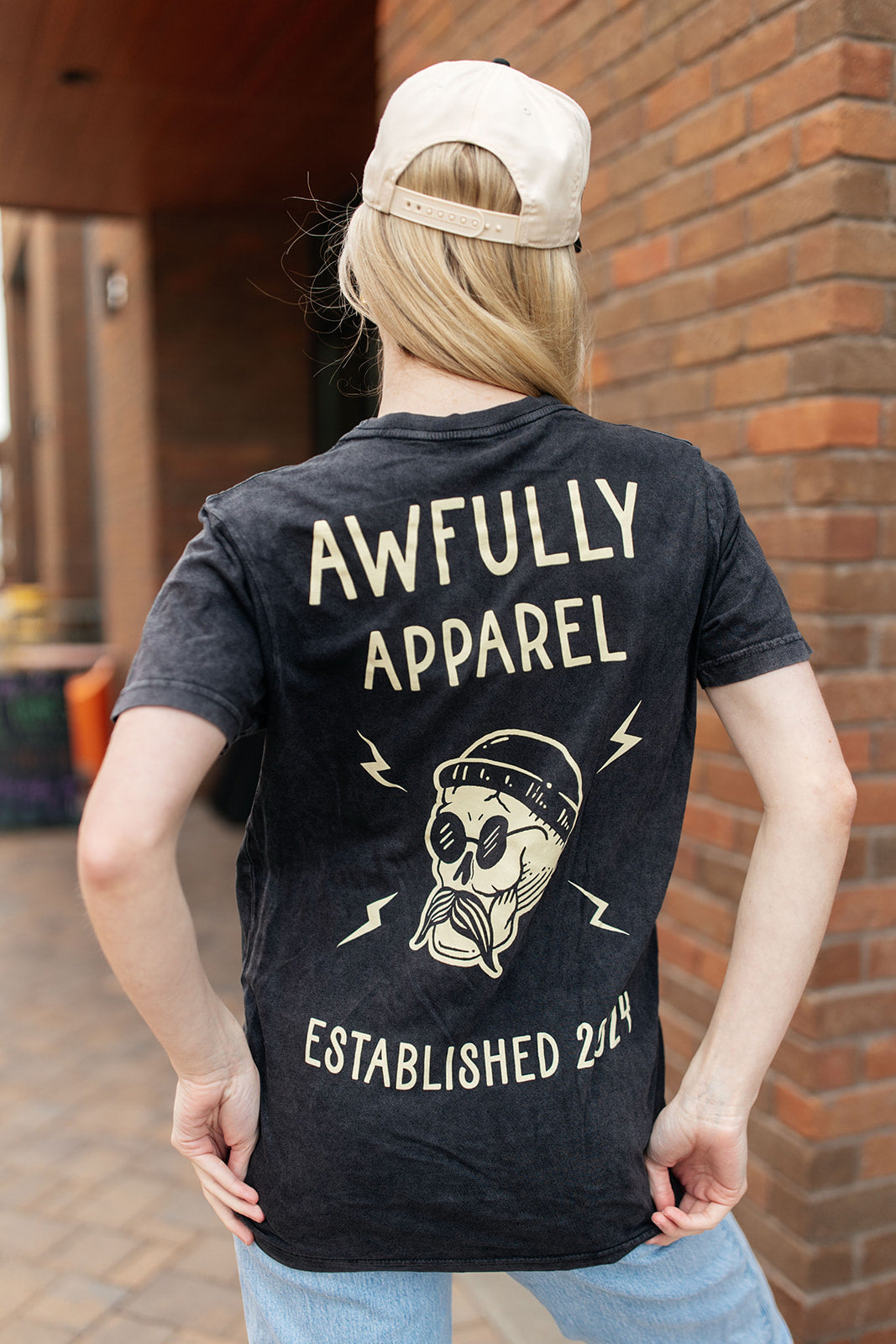 Skullstache Tee - Vintage